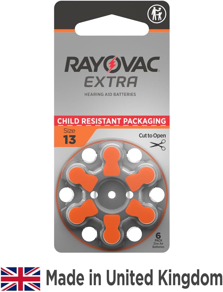 Rayovac Extra hearing aid batteries size 13. Long-lasting mercury-free zinc-air hearing aid batteries - 1.45v. (60 batteries) image 4