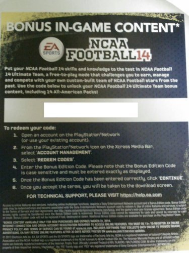 Amazon.com: NCAA Football 14 with BONUS Ultimate Team Packs
