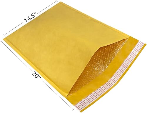 Miniatura 2 de StarBoxes 100 sobres de burbujas de papel kraft de 14.5 x 20 pulgadas – #7 bolsas acolchadas autosellantes
