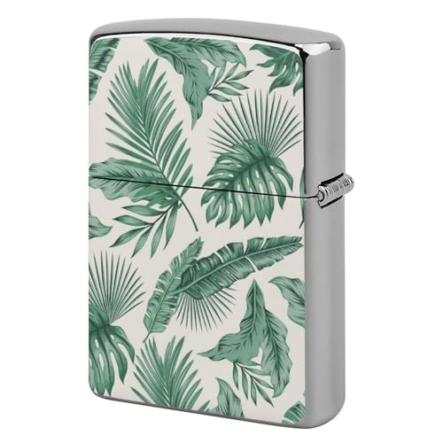 ライターケース ZIPPO/ジッポー兼用ケース 熱帯植物 葉柄 ジッポライターカバー 互換性のある 軽量 おしゃれ 両面プリント メンズ レディース 贈り物