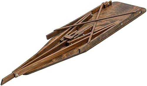 Miniatura 4 de Lehman's - Tabla de planchar plegable de madera, fabricada en Amish, con almohadilla para tabla de planchar y cubierta, acabado oscuro