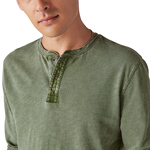 Lucky Brand Men's Weekend Slub Jersey Long Sleeve Henley3