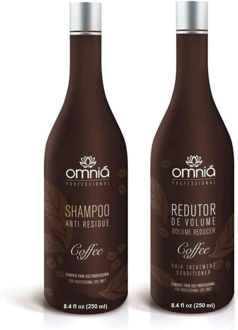 Omniá Café Set de Alisado Capilar Champú y Queratina 2L