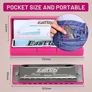 East Top – Harmonica diatonique 10 trous en Do pour débutants, enfants, étudiants, avec étui de transport, chiffon de… - Les Beatles, Paul McCartney, John Lennon, RIngo Starr, George Harrison East Top - Harmonica diatonique 10 trous en Do pour débutants, enfants, étudiants, avec étui de transport, chiffon de… – Image 4