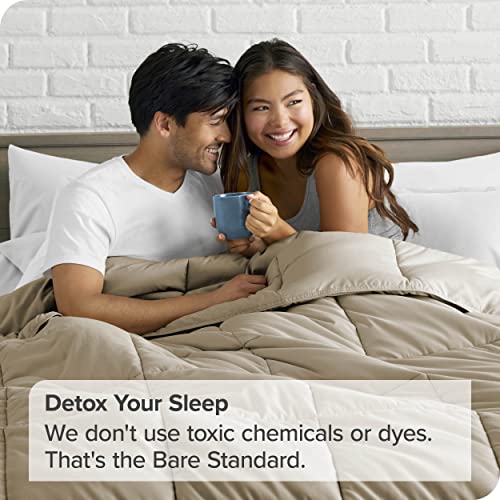 Bare Home Comforter Set - Queen Size - Ultra-Soft - Goose Down Alternative - Premium 1800 Series - All Season Warmth (Queen, Sand) #TOP6