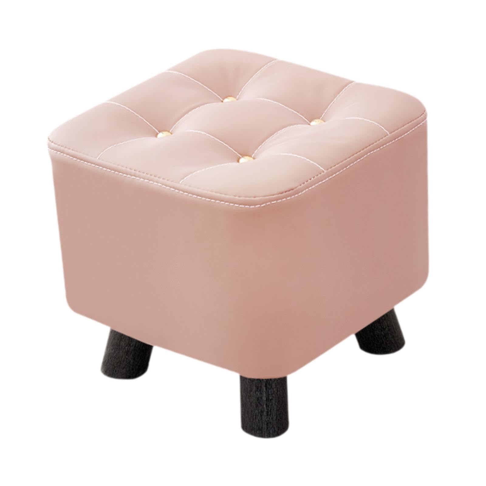 Repose-pieds confortable rose pour aménager une entrée accueillante