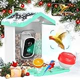 Smart Bird Feeder with Camera, AI Bird Recognition cam, Outdoor Solar Birds Feeder, Auto Capture of Videos & Photos, Ideal Present for Backyard Birds Lovers...