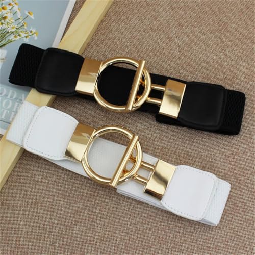 Dress Belts for Women Waist Elastic Ladies Band Round Buckle Decoration Coat Sweater Party Belt Girdle Belt4