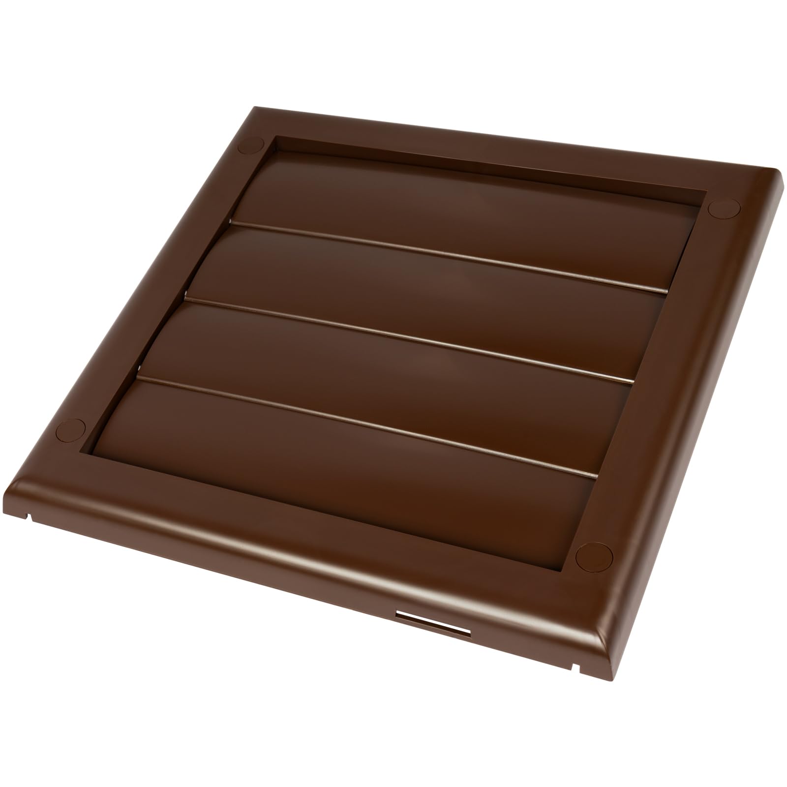 Vent Systems diameter 4" Inch, 7.5'' x 7.5" Inch Exhaust Vent Cover, Brown, Dryer Vent Hood, Louvered Dryer Duct Vent Cover - Image 2