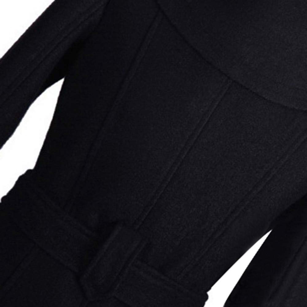 Manteau d'hiver pour femme, trench-coat long noir en laine chaude pour femme, coupe trapèze, boucle, coupe-vent, léger, manteaux d'automne pour femme, manteaux d'hiver en laine
