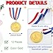 RoundFunny Award Medal Bulk Basketball Soccer Football Gold Silver Bronze Trophy Award Prize Gift for Sport Competition Party(12 Pcs,Gold Basketball)