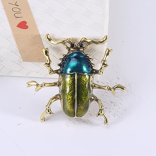 Beetle Pin/Enameled Water Diamond Animal Insect Brooch Girls Birthday Christmas Halloween Jewelry Gift4