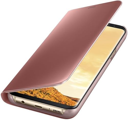 COQUE Clear View Standing Case con custodia specchio Flip Case per Huawei P20 Oro Rosa 