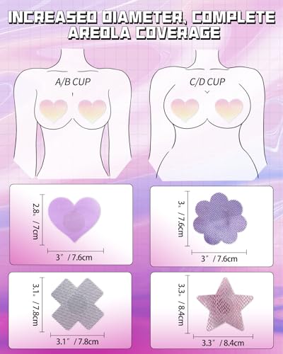 Image of CICKEE Pasties Rave Pack 27 Pairs Multicolor Nipple Covers Pasties Glitter Pasty