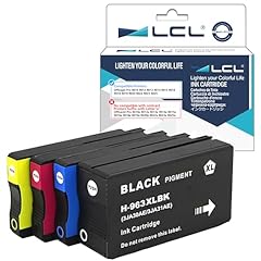 LCL Cartucce d'inchiostro Compatibile per HP 963XL 963 XL High Yield 3JA30AE 3JA27AE 3JA28AE 3JA29AE Sostituzione per Officejet Pro 9010 9012 9013 9014 9015 9016 9018 9019 9020 9022(4-Pack, kcmy)
