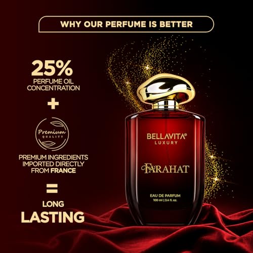 Image of BELLAVITA FARAHAT | Dubai Crafted | Perfume For Man | 100ml | 25% Perfume Oil Concentration | Oud, Saffron, Patchouli & Musk | Premium Long Lasting Fragrance