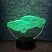 Produktbild GEZHF Ausgezeichnetes Auto Cuba Retro Style Lampe LED 3D Animation Kinderzimmer Dekor mit 7 Farben wechselndes Nachtlicht Urlaub Geschenke Umgebung