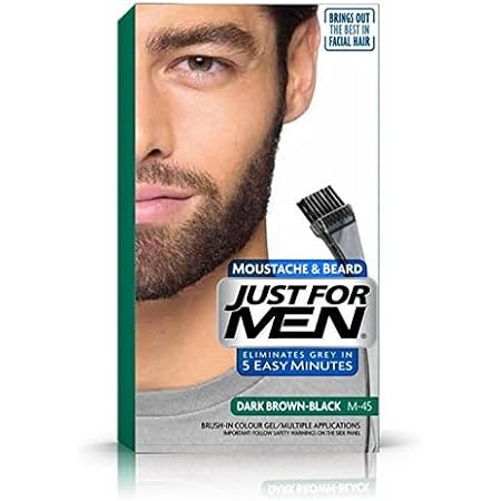 Just For Men Bartfarbe Gel Dark Brown – 30 Ml, überdeckt Grau In 5 Minuten, Mit Pflege