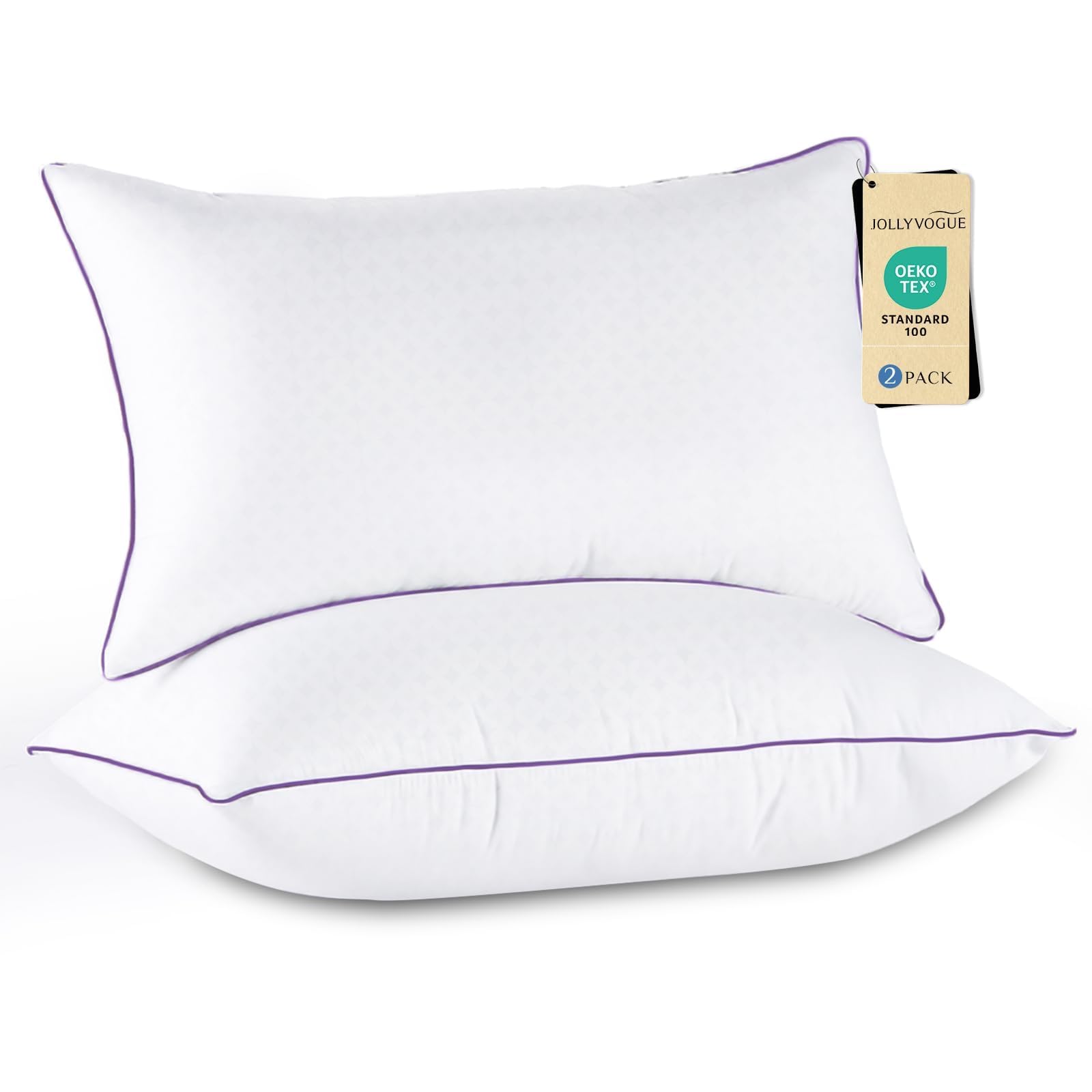 Firm Queen Size Set of 2 Down Alternative Pillows S576