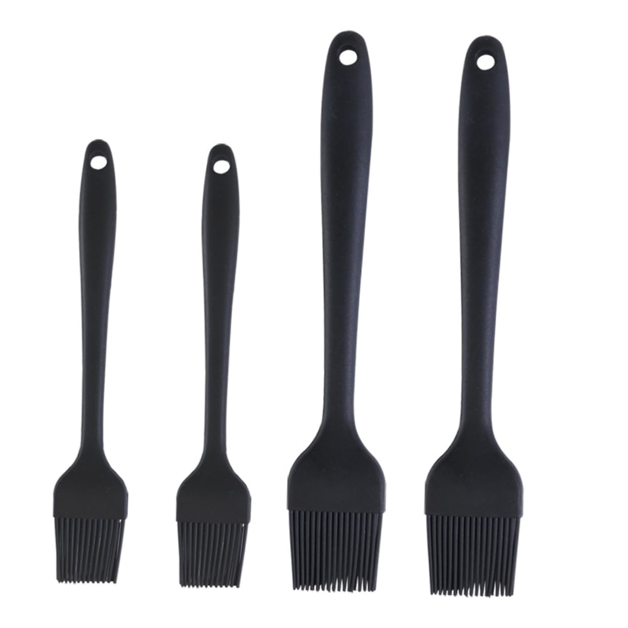 MUCKLILY 4pcs Silicone Pastry Brush Food Grade Cooking and Baking Brushes for Bbq Grilling Kitchen Use Includes and Reusable Easy to Grip