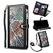 Produktbild Verawe PU Flip Phone Case, iPhone 14 Pro Max Wallet Case Mit Crossbody Lanyard, Anti-Diebstahl Swipe Insert Case Für iPhone 12 13 Pro Max-Black||iPhone12Pro