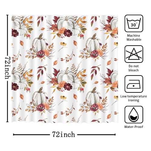 Rideau de douche feuille d'érable en tissu imperméable durable 183x183 - 8