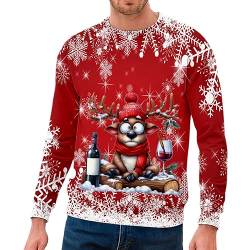 Weihnachtspullover Herren Hässlicher Weihnachts Pullunder mit...