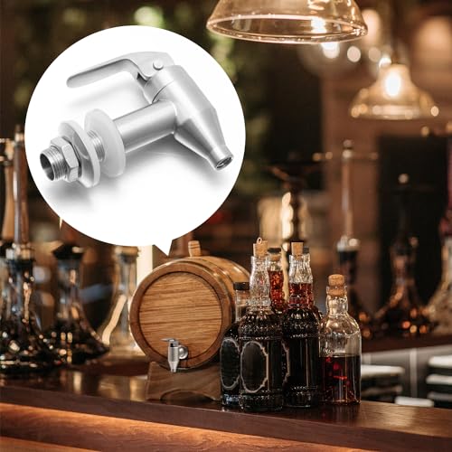 1er Pack Edelstahl Zapfhahn für Getränkespender, Edelstahl Getränkespender Ersatzzapfhahn, Bierzapfhahn für Zuhause Party