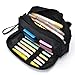Lanxivi Hongdian Large Capacity Pencil Case Black Color, 3D Cat Pen Bags Pencil Pouch Organizer for Office College School