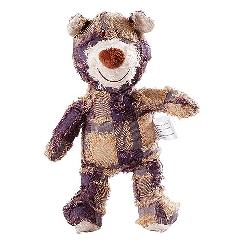RJSQAQE Oso robusto indestructible, juguetes chirriantes para perros, juguete masticable de animales de peluche para perros, juguete indestructible para perros, juguetes de peluche irrompibles para