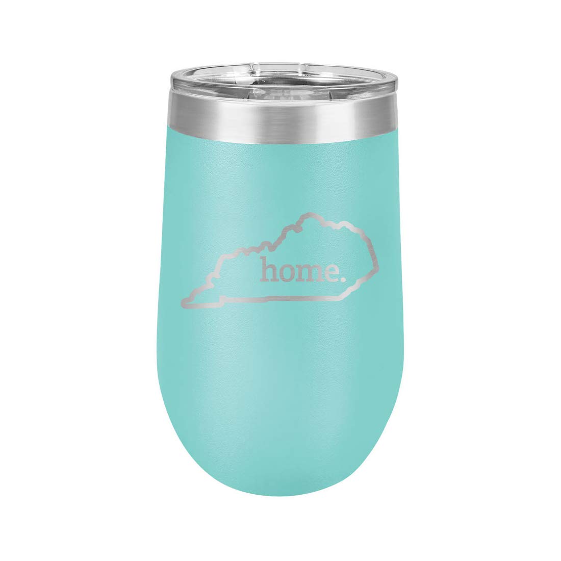Kentucky Home Outline US State United States - Polar Camel 16 oz. Vacuum Insulated Stemless Tumbler w/Lid (Teal)