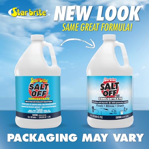 Image of STAR BRITE Salt Off Concentrate - Ultimate Salt Remover Wash & Marine Engine Flush for Boats, Vehicles, Trailers, and More - 128 OZ Gallon (093900N)