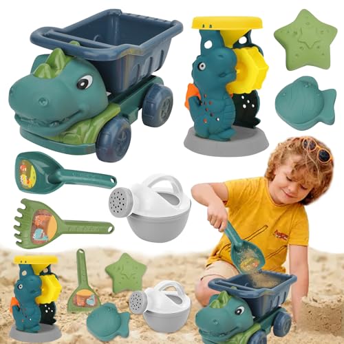 7 Stück Sandspielzeug Sandförmchen Set,Dinosaurier Sandkasten Spielzeug...