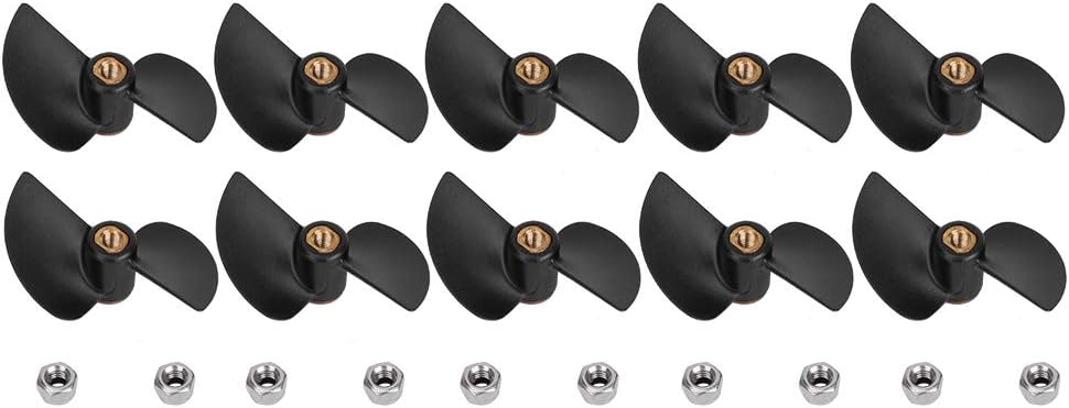 Plplaaoo 10PCS Brushless RC Boat Tail Propellers – Spare Part Kit for FT009 Remote Control Boat Underwater Propeller Compatible with Remote Boats Models