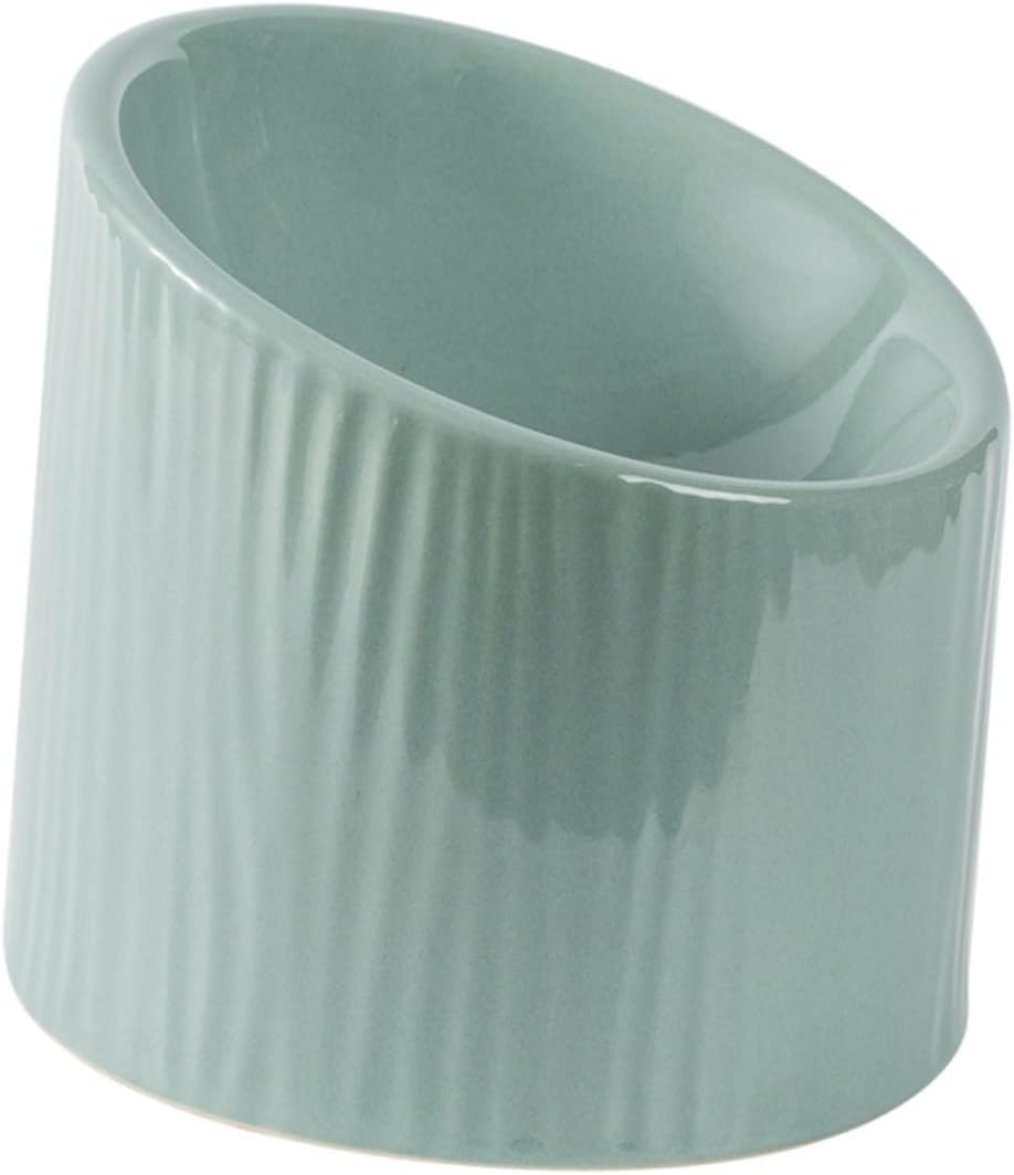 Generic 1pc Elevated Pet Feeder Bowl Ceramic Food Dish for Comfortable Eating Ergonomic Design for Neck Non- Base for Stability