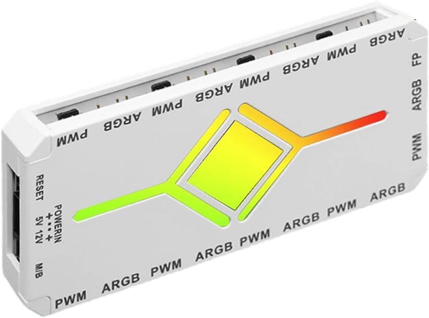 ARGB Controller - 3 Pin PC Fan Controller, LED Hub with Remote Controllers , Magnetic Suction, Input,RF Remote & Chassis Key Control for Desk Home Theater Bedroom Playroom Party Gamers