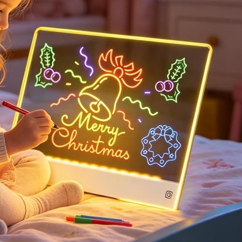 Tableau LED effaçable à sec nomade avec 7 modes d'éclairage - 3