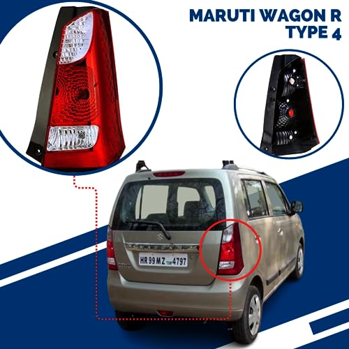 Image of ALL PARTS SOURCE Halogen Rear Lamp Maruti Wagonr Type 4 Taillight Assembly Without Wiring And Bulb Maruti Wagonr Back Light (Right Driver Side)
