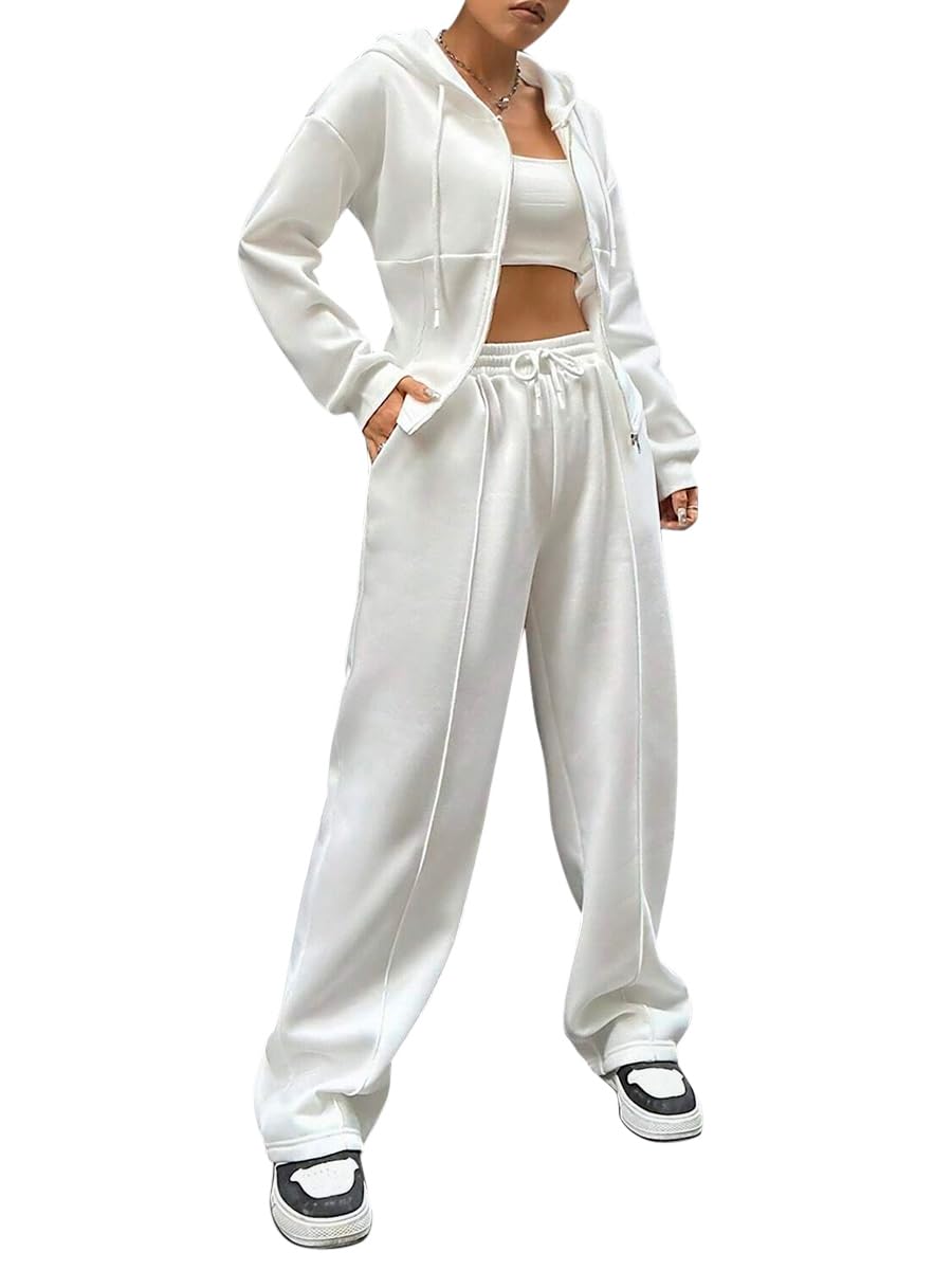 Combinaison de sport pour fitness avec sweat zippé à capuche - 8