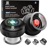 Ambfina 5-in-1 Cupping Kit for Massage Therapy, 12 Levels Smart Dynamic Cupping Set with Red Ligh-t Therapy&Heat Penetrates for Targeted Pain Relief, Knots, Aches, Muscle Soreness - 2Pcs(Black&Black)