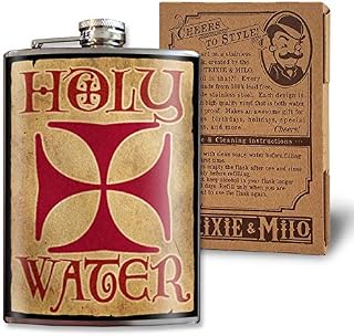 Holy Water Flask - 8oz Flasks For Liquor For Men - Flask For