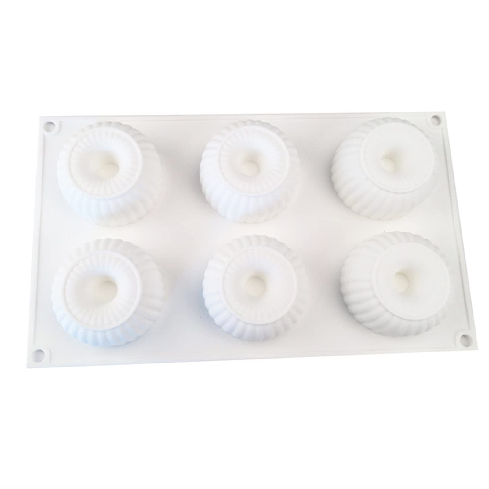 CAREG 6 cavità a spirale anello di sapone in silicone stampo for la torta di sapone compatibile con il gelato al cioccolato Jello budino dessert dessert decorativo decorativo strumento