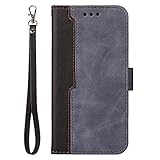 NEINEI Cover per OnePlus 9RT 5G Custodia,Flip Case Portafoglio in PU Pelle con [Slot per Schede][Magnetico][Attività Commerciale],Telefono Libro Custodie,Grigio