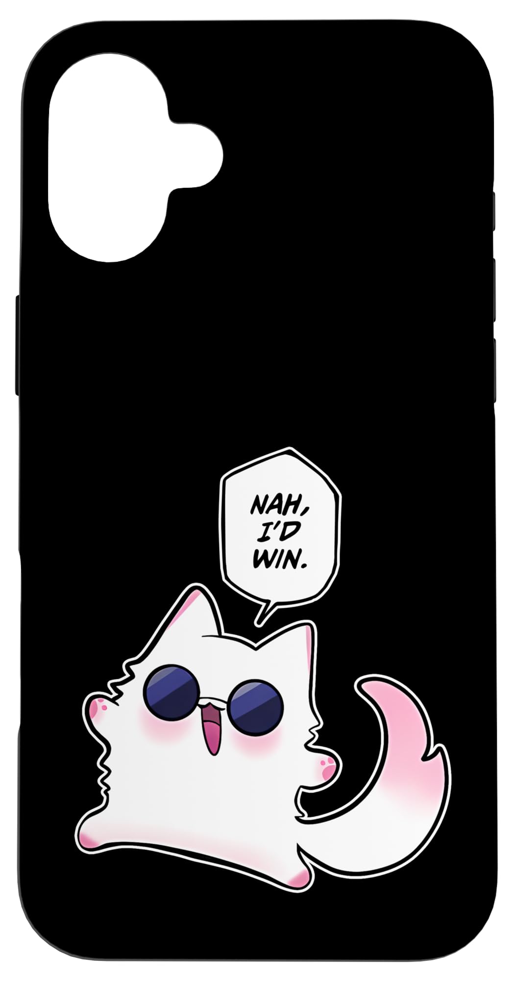 iPhone 16 Plus Nah I'd Win Gojo Cat Meme Case