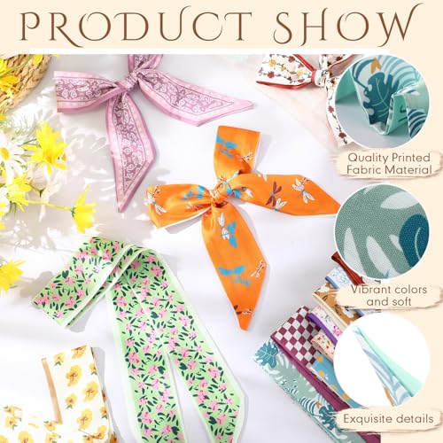 72 Pcs Bulk Purse Scarf Headband for Women Hair Purse Scarf Handbag Ribbon for Women Headband Neck Decorative Fashion Gifts3
