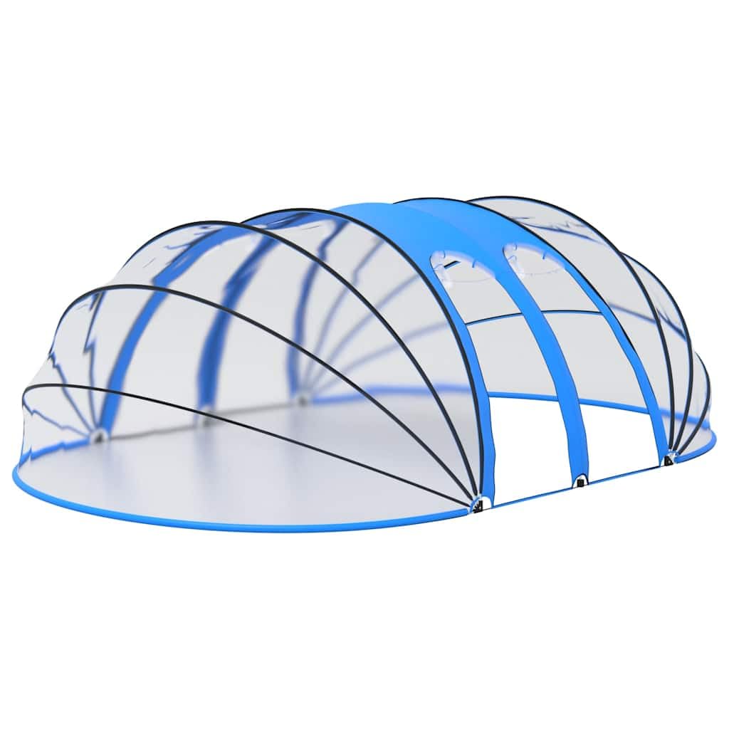 Piscina a cupola ovale, 620 x 410 x 210 cm, in PVC con telaio in fibra di vetro, copertura impermeabile per piscina fuori terra fino a 5 m, con porte arrotolabili, protezione UV