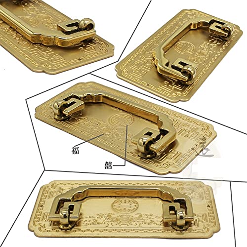 Tirador de anillo para cajón de cómoda y puertas de armario en bronce tradicional 4