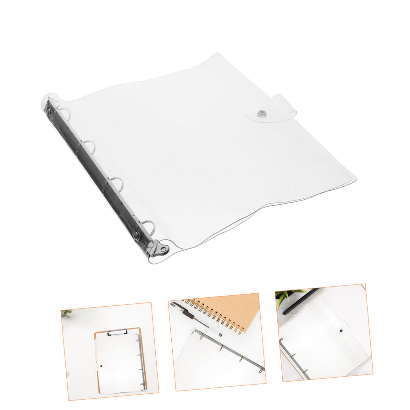 3 Stück Transparente Ringbuch Ordner mit Mechanik Leichter Dokumenten Organizer für Büro Schule Zuhause Praktische Robuste Ablage für Papier und Akten