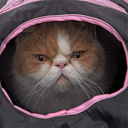 Jullynice Pet Supplies Cat Tunnel 3 Way Kitten Rabbit Play Tubo de Brinquedo Papel Tunnel Dobrável G