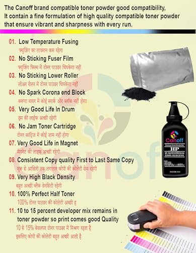 Image of CANOFF Toner Powder Use for KYOCERA TASKALFA 1800 1801 2200 2201 2540 2560 3040 3060 6025 KYOCERA ECOSYS 1024 1035 1120 2035 2040 2540 2640 1035 Printer and Copier (100g. Toner Powder)